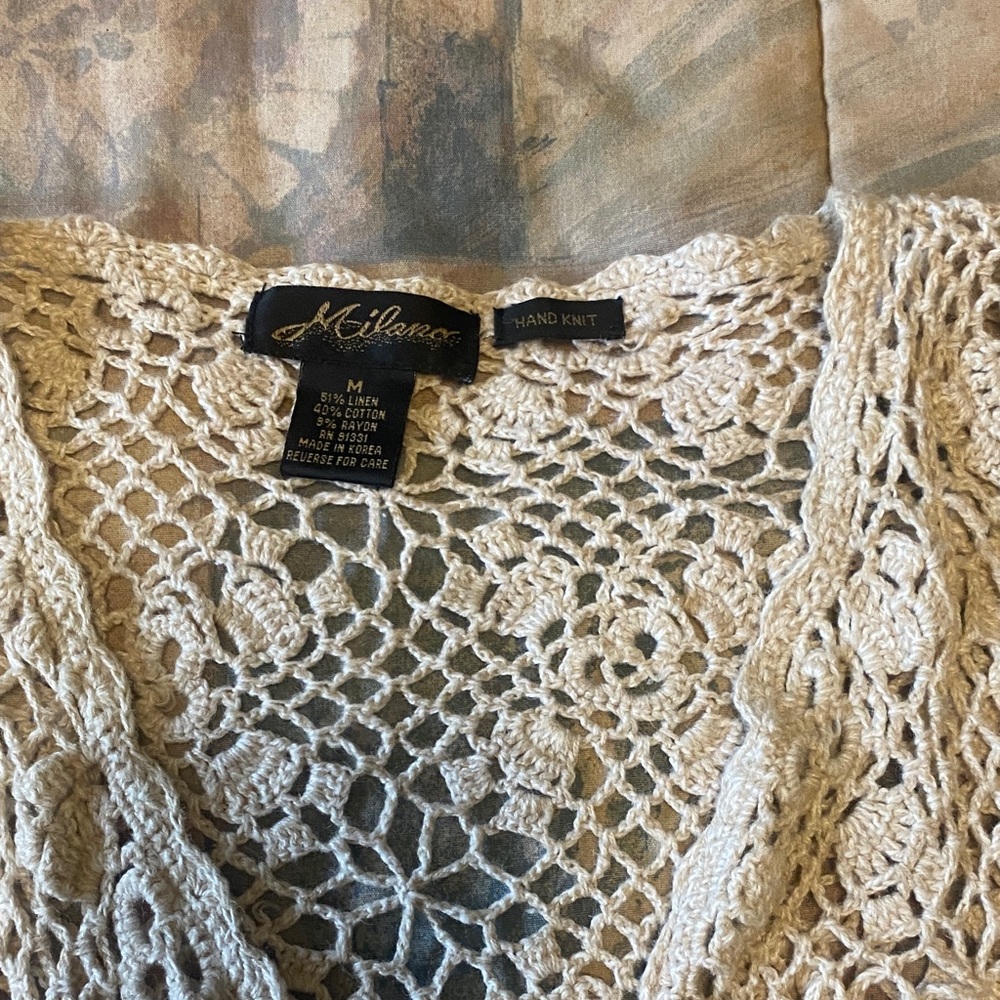 Milano Cream Crochet Knitwear